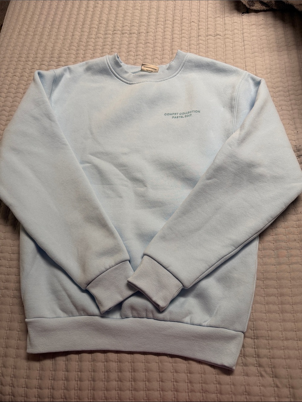 Comfort Collection Pastel Blue Crewneck Sweatshirt